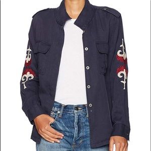 Rails Button Up Shirt with Floral Embroidery